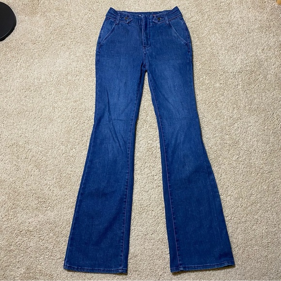 Anthropologie Pilcro High Rise Bootcut Jeans Denim Blue Size 26 Western Rodeo - Picture 2 of 14